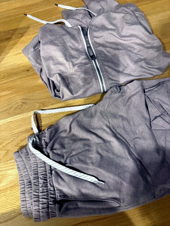 Vuori Pants - Vuori Dream Knit Set Halo Hoodie + Performance Jogger Taupe Size S